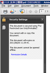 Security Settings window:Adobe Reader 9.x
